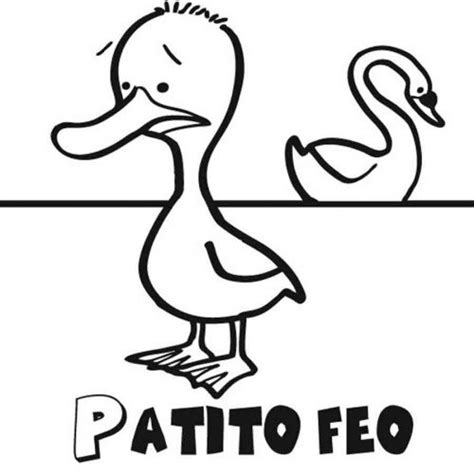 Dibujo para pintar del Patito Feo